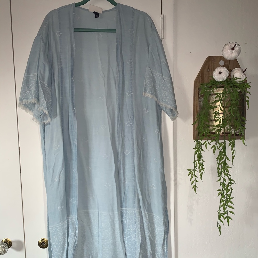 Cute chambray style kimono XS-L fit